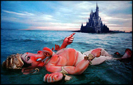 Ganesh adrift, Disneyland India